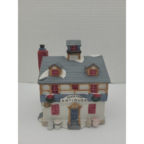 Lemax Dickensvale Black Crow Antiques Shop Porcelain Lighted Christmas House - Picture 1 of 11
